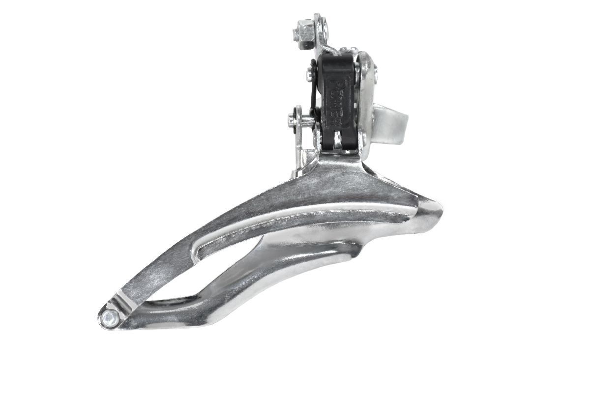 Переключатель передний POWER FD-150ST,хомут 28,6мм,48Т,верхняя тяга,серебристый